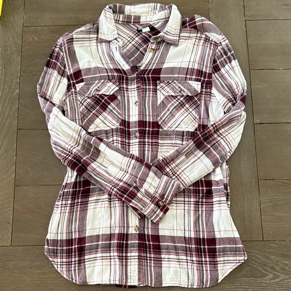 EUC BDG Plaid Button Down